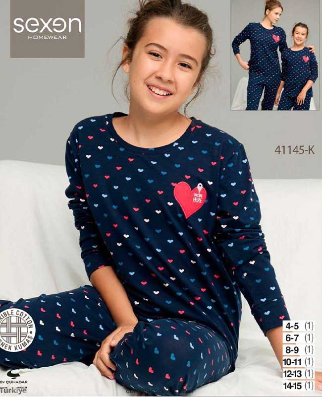 بلوز شلوار دخترانه سکسن کد41145-K