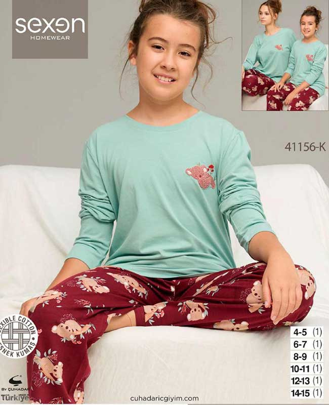 بلوز شلوار دخترانه سکسن کد41156-K