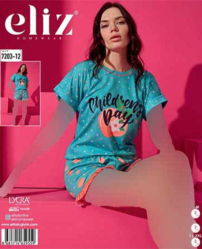 تاپ و شورتک زنانه کد 12-7203