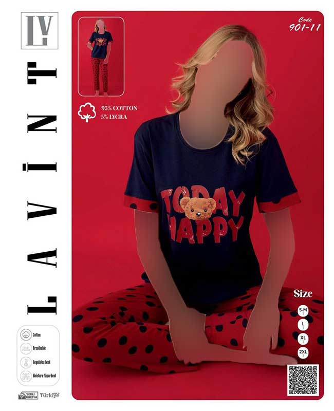 تیشرت و شلوار زنانه برند لاونت کد 11_901