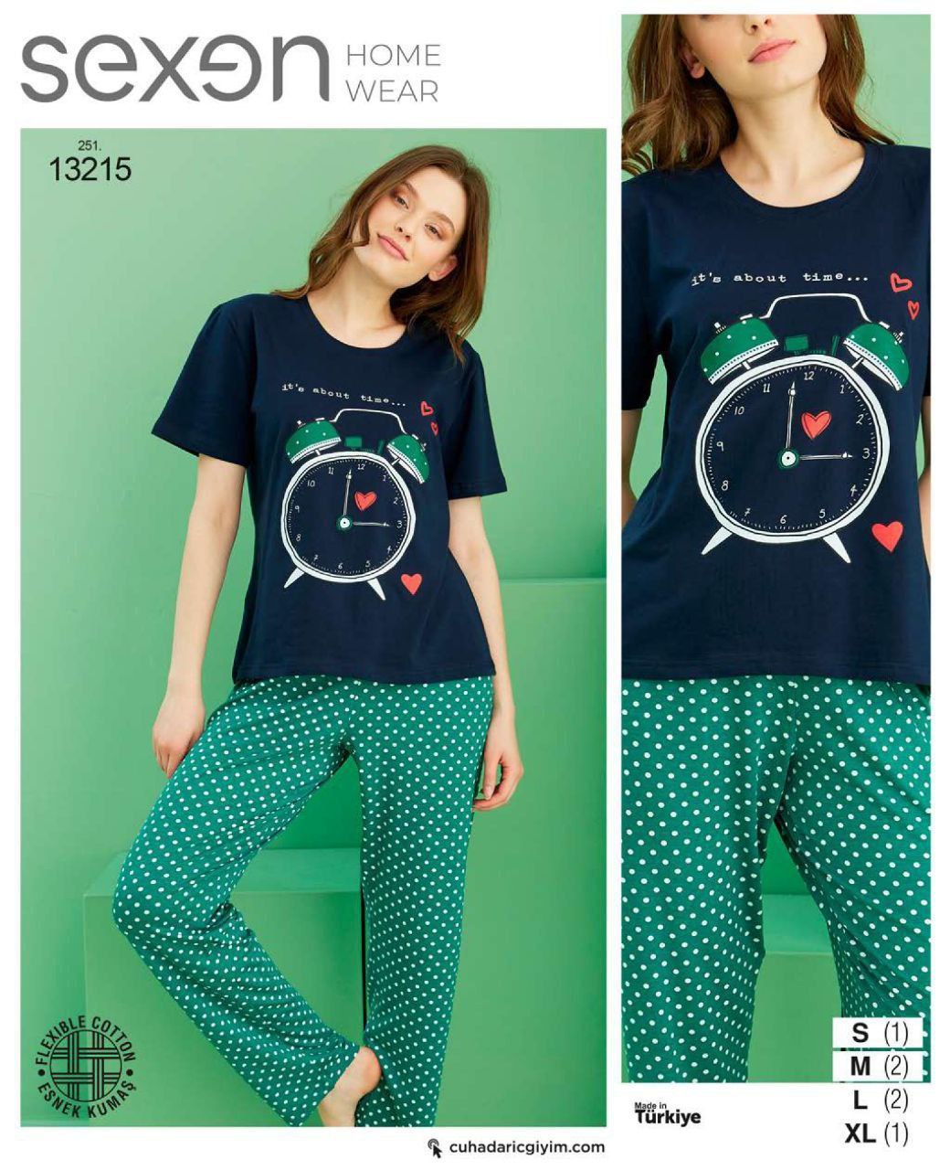 تیشرت و شلوار زنانه سکسن کد 13215