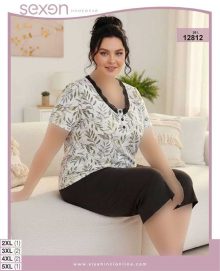 تیشرت شلوارک بیگ سایز sexen کد 12812