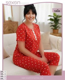 تیشرت شلوارک بیگ سایز sexen کد 12830