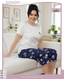 تیشرت شلوارک بیگ سایز sexen کد 12831