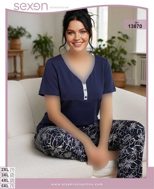 تیشرت شلوار بیگ سایز sexen کد 13870 تیشرت شلوار بیگ سایز sexen کد 13870