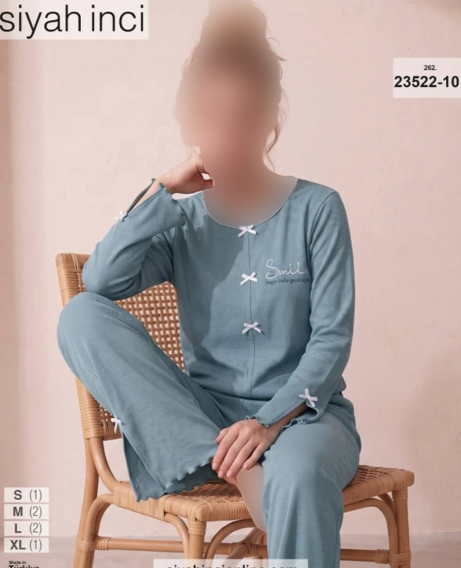 بلوز و شلوار سایز نرمال siyah inci کد 10-23522 بلوز و شلوار سایز نرمال siyah inci کد 10-23522