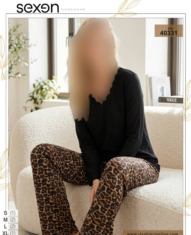 بلوز و شلوار سایز نرمال زنانه sexen کد 40331 بلوز و شلوار سایز نرمال زنانه sexen کد 40331