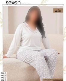 بلوز و شلوار بیگ سایز زنانه sexen کد 40931