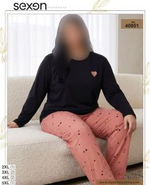 بلوز و شلوار بیگ سایز زنانه sexen کد 40951