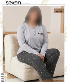 بلوز و شلوار بیگ سایز زنانه sexen کد 40952
