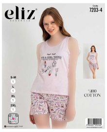 تاپ و شورتک سایز نرمال زنانه eliz کد 4-7203