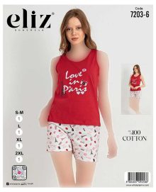 تاپ و شورتک سایز نرمال زنانه eliz کد 6-7203