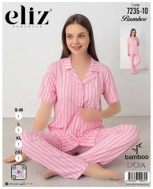 تیشرت شلوار جلو دکمه ای زنانه elizکد10-7235