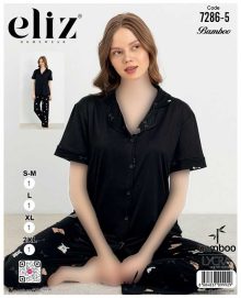تیشرت شلوار جلو دکمه ای زنانه elizکد 5-7286