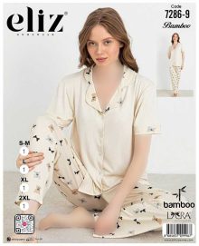 تیشرت شلوار جلو دکمه ای زنانه elizکد 9-7286
