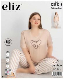 بلوز شلوار سایز بزرگ زنانه Eliz کد 7287-B-12