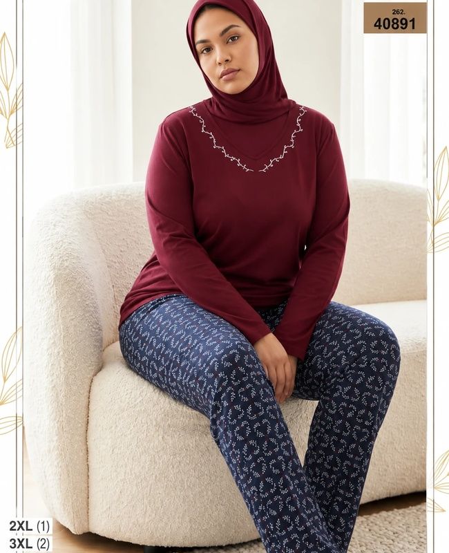 بلوز و شلوار بیگ سایز زنانه sexen کد 40891 بلوز و شلوار بیگ سایز زنانه sexen کد 40891