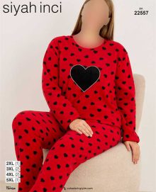 بلوز شلوار بیگ سایز زنانه سیاه اینجه کد 22557
