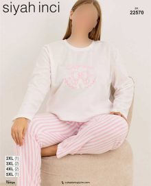 بلوز شلوار بیگ سایز زنانه سیاه اینجه کد 22570