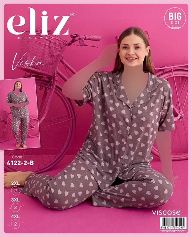 بلوز شلوار سایز بزرگ زنانه الیز کد 4122-2-b بلوز شلوار سایز بزرگ زنانه الیز کد 4122-2-b