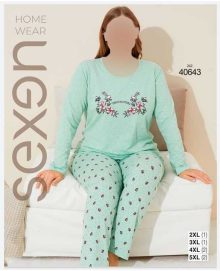 بلوز شلوار سایز بزرگ زنانه سکسن کد 40643