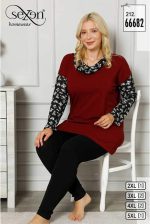 بلوز شلوار سایز بزرگ زنانه کد 66682