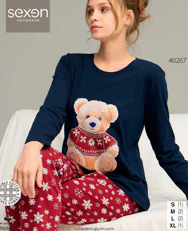 بلوز شلوار نرمال سکسن کد40267 بلوز شلوار نرمال سکسن کد40267
