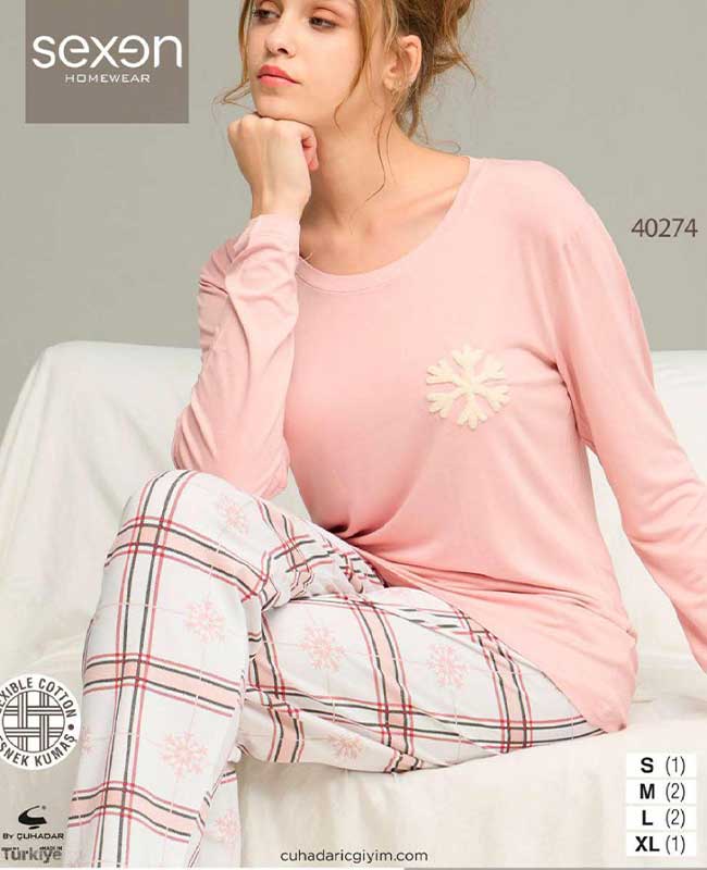 بلوز شلوار نرمال سکسن کد40274 بلوز شلوار نرمال سکسن کد40274
