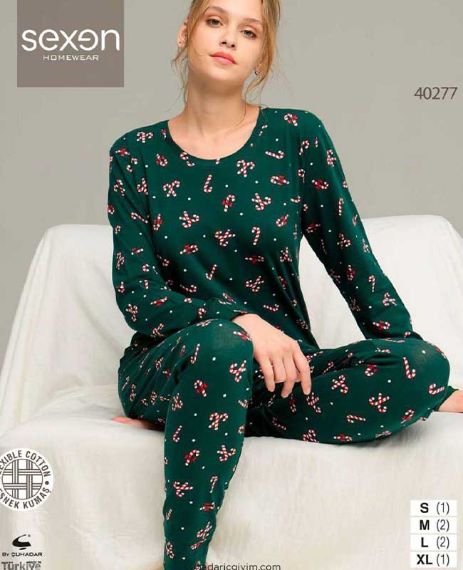 بلوز شلوار نرمال سکسن کد40277 بلوز شلوار نرمال سکسن کد40277
