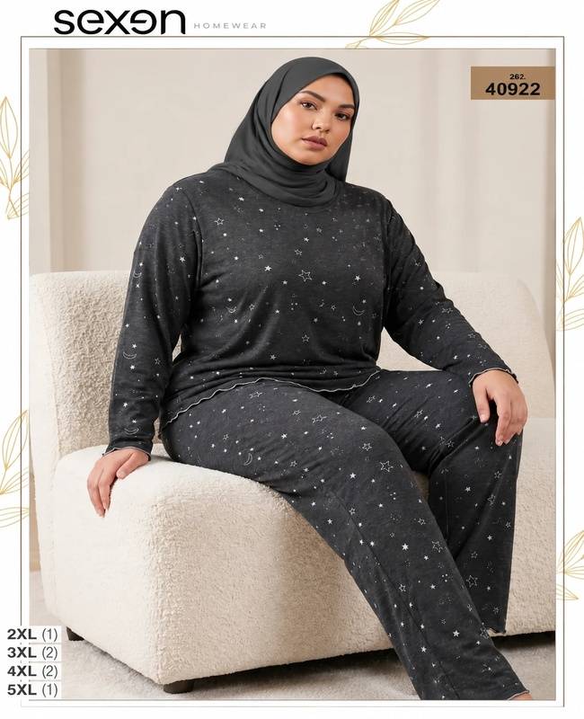بلوز و شلوار بیگ سایز زنانه sexen کد 40922