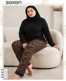 بلوز و شلوار بیگ سایز زنانه sexen کد 40932