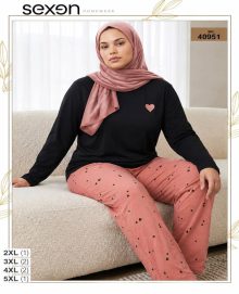 بلوز و شلوار بیگ سایز زنانه sexen کد 40951