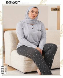 بلوز و شلوار بیگ سایز زنانه sexen کد 40952