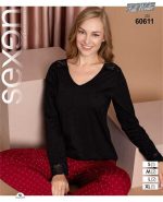 بلوز و شلوار زنانه رنگ مشکی کد 60611