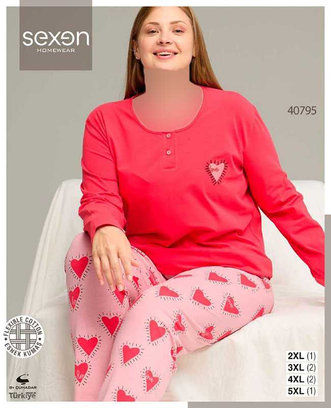 بلوز و شلوار سایز بزرگ سکسن کد40795 بلوز و شلوار سایز بزرگ سکسن کد40795