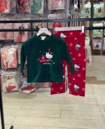 بلوز و شلوار پولار ضخیم دخترانه سیاه اینجه کد HK307-K