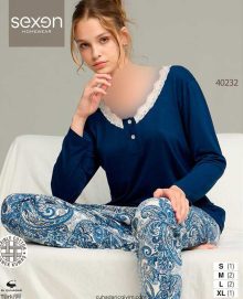 بلوز وشلوار راحتی سکسن کد 40232