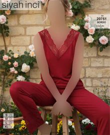 تاپ شلوار سایز نرمال سیاه اینجه کد 20751
