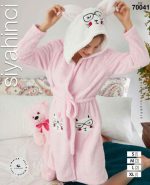 تن پوش حوله ای زنانه طرح گربه کد 70041