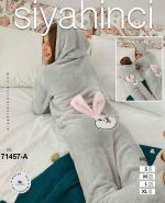 تولوم و سرهمی حوله ای زنانه طرح خرگوش کد 71457