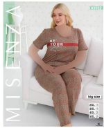 تیشرت شلوار سایز بزرگ زنانه کد 03552