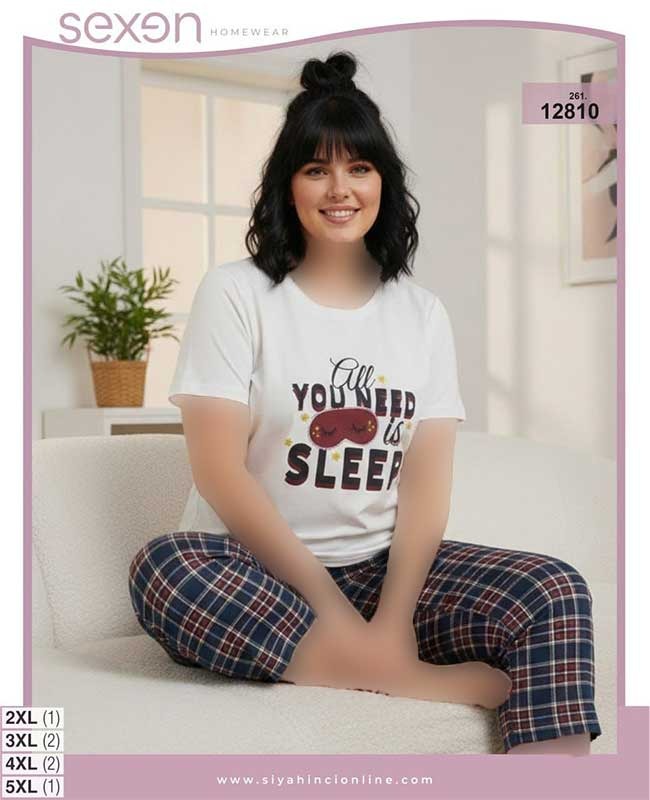 تیشرت شلوارک بیگ سایز sexen کد 12810 تیشرت شلوارک بیگ سایز sexen کد 12810