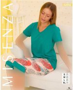 تیشرت شلوارک زنانه رنگ کله غازی کد 02052