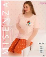 تیشرت شلوارک سایز بزرگ زنانه کد02532