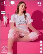 تیشرت شلوارک سایز بزرگ زنانه کد6218-B