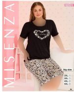 تیشرت شلوارک سایزبزرگ زنانه کد 02531