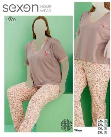 تیشرت و شلوار سایز بزرگ سکسن کد 13809