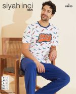 تیشرت و شلوار مردانه سیاه اینجه کد 09830