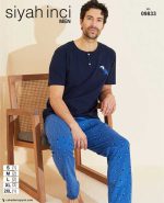 تیشرت و شلوار مردانه سیاه اینجه کد 09833
