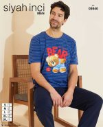 تیشرت و شلوار مردانه سیاه اینجه کد 09840